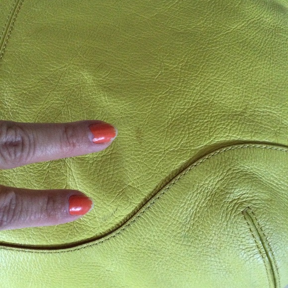 Kate Spade Yellow Pebble Leather Hobo Shoulder Zipper Handbag tassel Zipper - Picture 10 of 15